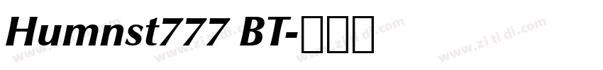 Humnst777 BT字体转换